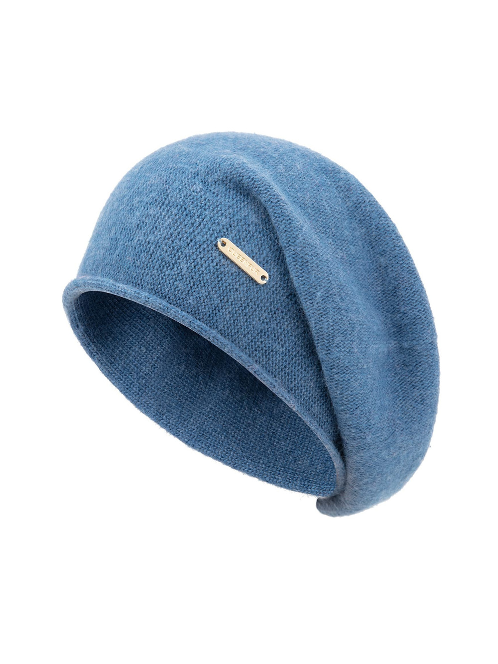 Knit Slouchy Beanie Hats for Women Cashmere Ski Cap | Dark Blue | Size OS